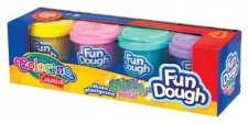 Набор теста для лепки "Fun Duogh 4 шт" пастельные цвета с Парчей COLORINO